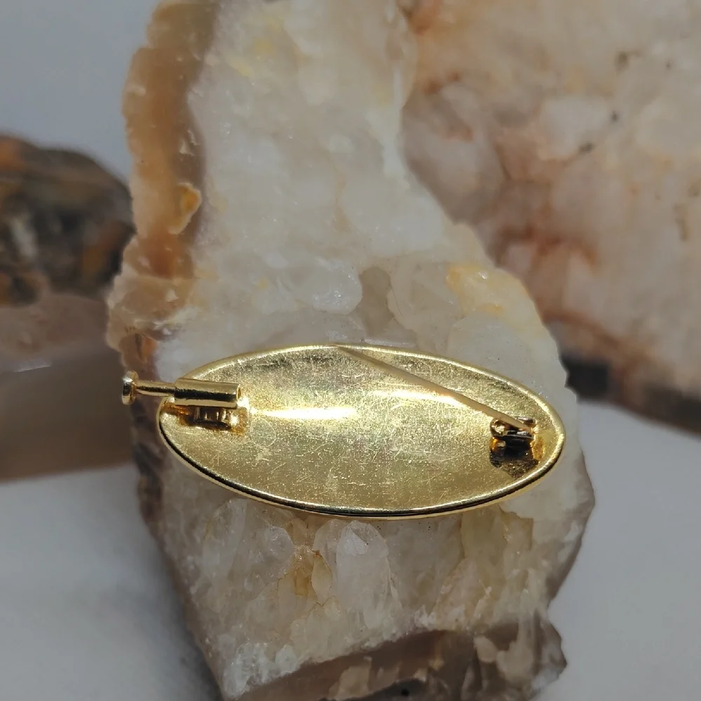 Damascene Brooch With Trombone Clasp - Picture 5 of 6